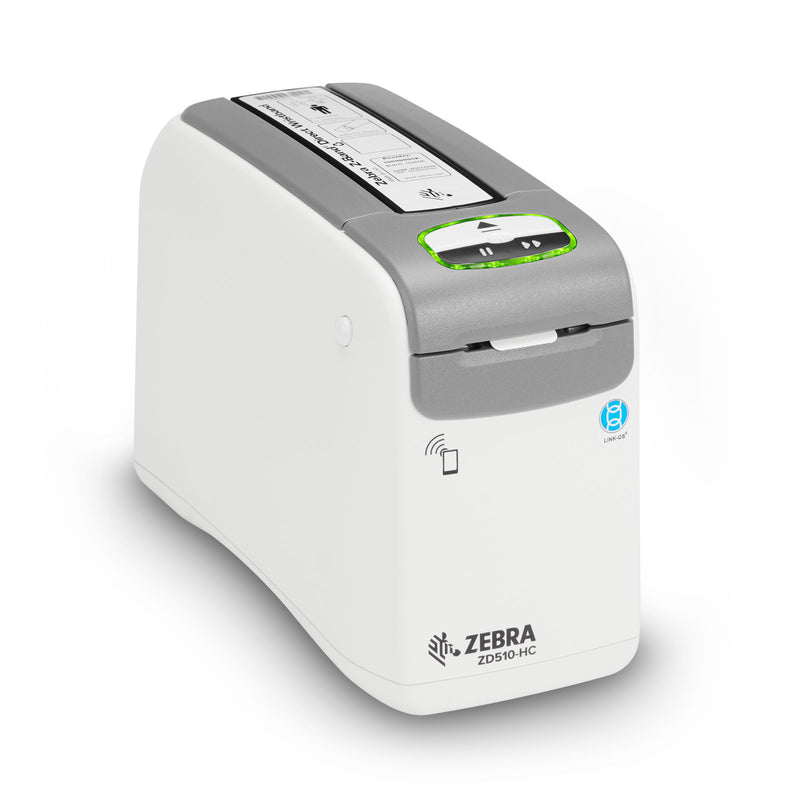 Impresora de pulseras de identificación Zebra ZD510-HC con carga por cartucho