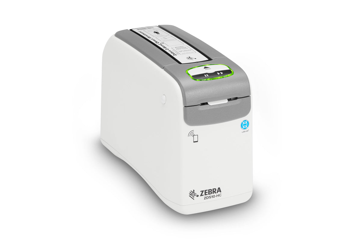 Impresora de pulseras de identificación Zebra ZD510-HC con carga por cartucho