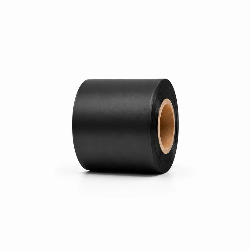 Rollo de ribbon estrecho, sin casquillos de anclaje — ribbon de cera de 70 mm por 300 metros
